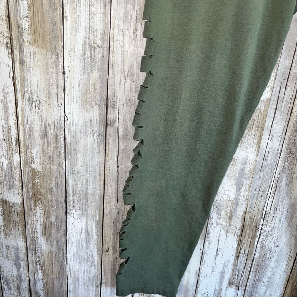 Aerie Olive Green Slit Side Leggings - Picture 2 of 4
